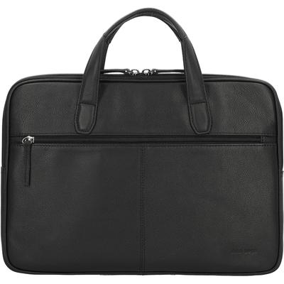 d & n Business Line Aktentasche Leder 40 cm Laptopfach schwarz Schwarz Herren Image