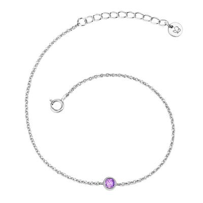 Glanzstücke München - Armband Sterling Silber Amethyst in Silber Armbänder & Armreife 1 ct Damen (49.99 € / 1 ct)