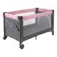 CHIC 4 BABY 340 15 Reisebett LUXUS mit Einhängeboden für Neugeborene und Tragetasche, Melange grau-rosa