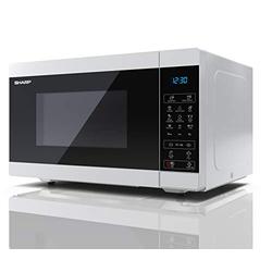 SHARP YC-MG252AU-W 25 Litre 900W Digital Microwave with 1000W Grill, 11 power levels, ECO Mode, defrost function, LED cavity light - White