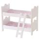 Wooden Doll Bunk Bed Dolls Furniture Doll Bed with Ladder and Bedding Set Fit up to 20 Inch Dolls for Kids