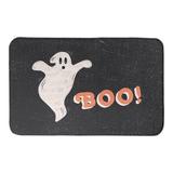 The Holiday Aisle® Eugenie Ghost Boo Bath Rug Polyester in Brown/Gray | Wayfair 1C44B661D2AB467485D2B3365DBD10F7