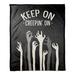 The Holiday Aisle® Ensworth Keep on Creepin on Zombies Throw Polyester in Black/Gray | 50 W in | Wayfair 0DE75C21D54D4B1DA00A7415EE497932