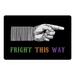 Black/White 18 x 1 W in Kitchen Mat - The Holiday Aisle® Fornello Fright This Way Hand Kitchen Mat Synthetics | 18 H x 1 W in | Wayfair