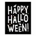 The Holiday Aisle® Cladine Happy Halloween Bats & Stars Easel Back Canvas Decorative Plaque | 10 H x 8 W x 1 D in | Wayfair