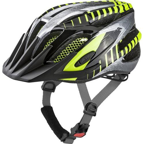 ALPINA Kinderhelm FB Junior 2.0, Größe 50 in Schwarz/Grau/Neon