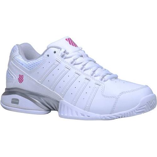 K-SWISS TENNIS Damen Tennisoutdoorschuhe K-SWISSTENNIS Damen Tennisschuhe Outdoor Receiver III, Größe 41 ½ in Weiß-Silber-Lila