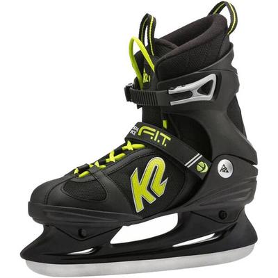 K2 Herren Schlittschuhe "F.I.T Speed Ice", Größe 40 ½ in Schwarz/Gelb/Silber