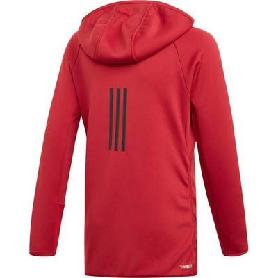 ADIDAS Kinder Jacke TR FL FZ H, Größe 140 in Rot/Schwarz