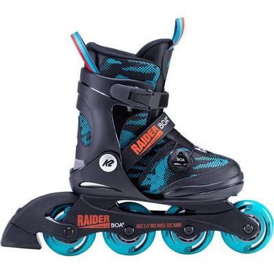 K2 Jungen Inline Skates RAIDER BOA, Größe 32-37 in Schwarz