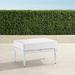 Avery Ottoman with Cushion in White Finish - Rumor Snow with Logic Bone piping - Frontgate