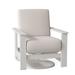 Telescope Casual Leeward Swivel Recliner Patio Chair w/ Cushions Plastic in White | 39 H x 33 W x 35 D in | Wayfair 869684801