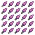 Vickerman 647875 - 0.96 watt 130 volt C7 Candelabra Screw (E12) Ceramic Purple Twinkle LED (25 pack) Christmas Light Bulbs (XLEDSC76T-25)