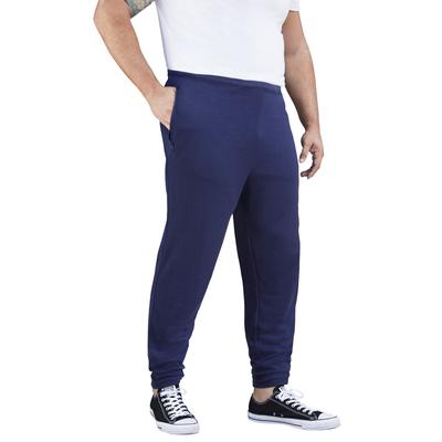 Men's Big & Tall Jersey Jogger Pants by KingSize in Navy (Size 6XL)