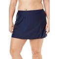 Plus Size Women's Side Slit Swim Skirt by Swimsuits For All in Navy (Size 22)