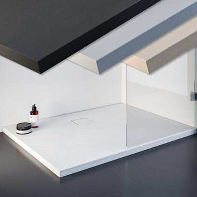 Duschwanne Schulte-plan aus Mineralguss mit Steinstruktur von Schulte, Materialstärke 4 cm inkl.