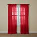 BH Studio Sheer Voile Rod-Pocket Panel Pair by BH Studio in Ruby (Size 120"W 95" L) Window Curtains