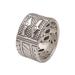 Knight Soul,'Men's Sterling Silver Engraved Ring with Spears'