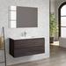 Ivy Bronx Jasso 39" Wall-Mounted Single Bathroom Vanity Set Wood/Ceramic in Brown | 19 H x 39 W x 18 D in | Wayfair