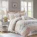 Madison Park Cal King 9 Piece Cotton Percale Comforter Set in Blush - Olliix MP10-6868