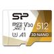 SP Silicon Power 512 GB Micro-SD-Karte, U3 Nintendo-Switch kompatibel, SDXC microSDXC High Speed MicroSD Speicherkarte mit Adapter