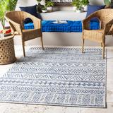 Forfar 12' x 14'11" Navy/White/Blue/Light Blue Outdoor Area Rug - Hauteloom