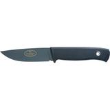 Fallkniven F1 Swedish Military Blade Knife 3.75in Stainless Drop Point Black Checkered Thermorun Elastomer Handle FN2