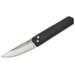 Boker Plus BP Kwaiken Compact Automatic Folding Knives Lucas Burnley 3.1in 154CM Skinner Aluminum Stonewash Black 01BO254