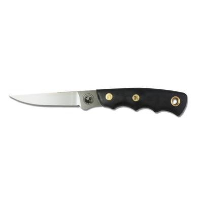 Knives of Alaska Jeager D2 Fixed Blade Knife Suregrip Handle Black 00113FG