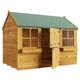 BillyOh Gingerbread Junior Playhouse | 6x4 T&G Wooden Playhouse | Roof, Floor and Felt Included - Picket Fence Options (Large Picket Fence)