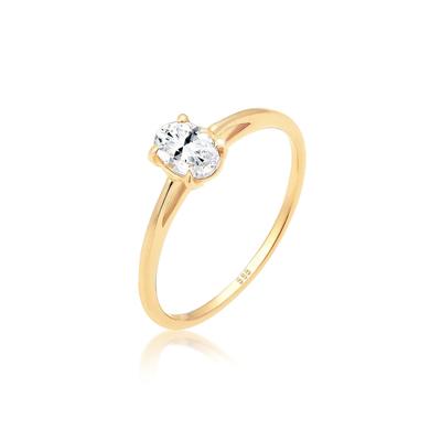 Elli PREMIUM - Verlobungsring Valentin Liebe Topas 585 Gelbgold Ringe 1 ct Damen