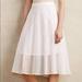 Anthropologie Skirts | Anthropologie Leifadottir White Stripe Midi Skirt | Color: White | Size: 0