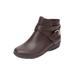 Wide Width Women's The Bronte Bootie by Comfortview in Dark Brown (Size 9 1/2 W)