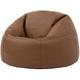 Pouf en Cuir Valencia, Pouf Fauteuil de Salon pour Adultes, Marron - Marron - Icon