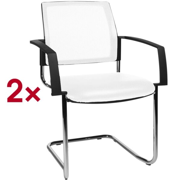 Topstar 2er-Set Stapelstühle »BtoB 20« Softex weiß, 48x47 cm Image