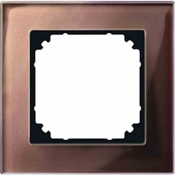 Merten M-PLAN Rahmen, 1f, mahagoni, glänzend, Glas, geeignet für Geräteeinbaukanal, geeignet für Unterputz-Installation Image