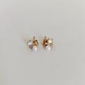 Anthropologie Jewelry | Anthropologie Opal Pearl Sparkly Earrings | Color: Blue/Gold | Size: Os
