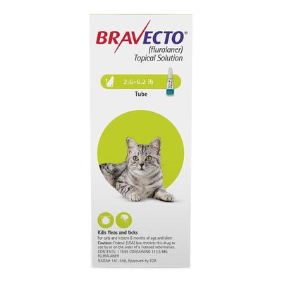 Bravecto Spot On For Small Cats 2.6 Lbs - 6.2 Lbs ...