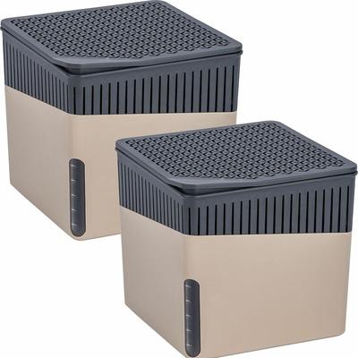 Raumentfeuchter Cube Beige 500 g 2er Set, Luftentfeuchter, Beige, Kunststoff (abs) beige, Image