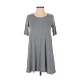 Wet Seal Casual Dress - A-Line: Gray Solid Dresses - Women's Size Small