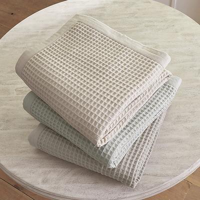 Stowe Waffle Blanket - Natural, King - Ballard Designs