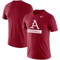 Men's Nike Cardinal Arkansas Razorbacks Baseball Logo Stack Legend Slim Fit Performance T-Shirt