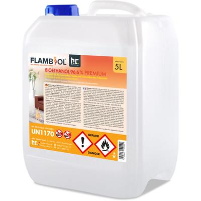 Höfer Chemie Gmbh - 5L flambiol® Bioethanol 96,6% Premium für Kamine & Ethanol-Brenner Image