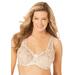 Plus Size Women's Embroidered Underwire Bra by Amoureuse in Ivory Sparkling Champagne (Size 42 B)