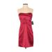 Teeze Me Cocktail Dress - Sheath: Red Print Dresses - Women's Size 7