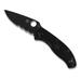 Spyderco Tenacious FRN Folding Knife 3.39in 8Cr13MoV FRN Partially Serrated Black C122PSBBK