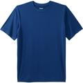 Men's Big & Tall Performance Flex Crewneck Tee by KingSize in Midnight Navy (Size 7XL)