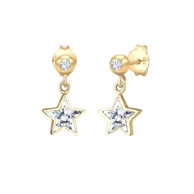 Elli - Kinder Sterne Kristalle 925 Silber Ohrringe Damen