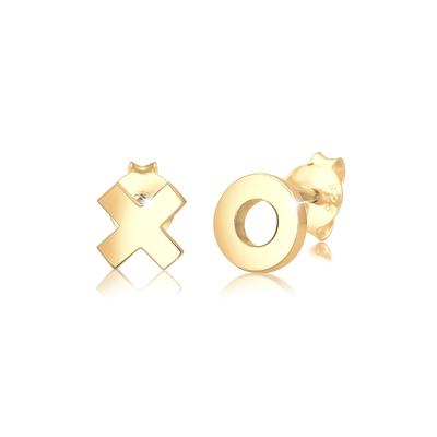 Elli - XOXO Wording Trend Cool Blogger 925 Silber Figa Ohrringe Damen