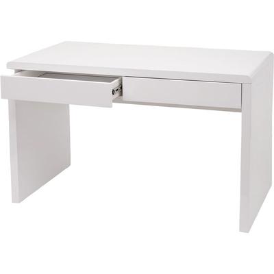 HHG - Schreibtisch 658, Bürotisch Computertisch Arbeitstisch, Hochglanz Weiß 100x60cm Image